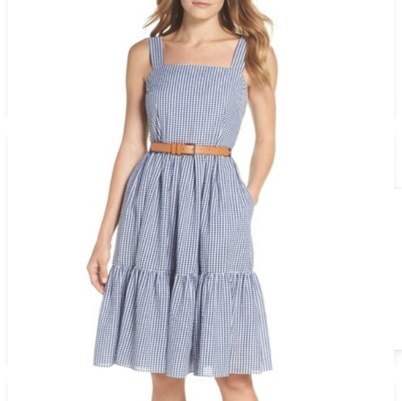 Eliza J gingham dress - Picture 1 of 8